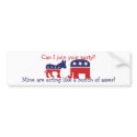 Funny switch political parties bumper stickers