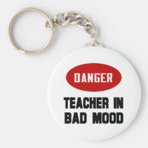 Funny Teacher in Bad Mood Keychain