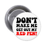 Funny teacher pinback buttons