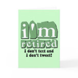 Funny text tweet retirement cards