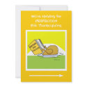 Funny Thanksgiving Banquet Cartoon Invitation Card