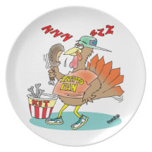 FUNNY THANKSGIVING CARTOON PLATES