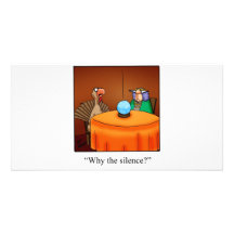 Funny Thanksgiving Turkey Fortune Cartoon Gifts! Customized Photo Card