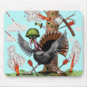 Funny Thanksgiving turkey hunt mousepad