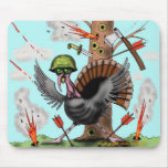 Funny Thanksgiving turkey hunt mousepad