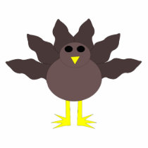 Funny Thanksgiving Turkey Shaped Acrylic Sculpture Cut Out