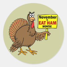 Funny Thanksgiving turkey Sticker