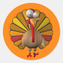 Funny Thanksgiving Turkey Stickers