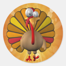 Funny Thanksgiving Turkey Stickers