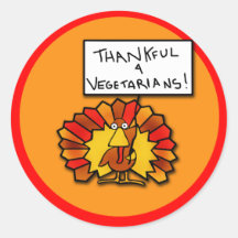 Funny Thanksgiving Turkey T-shirts and Apparel Round Sticker