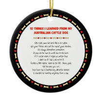 Funny Things I Learned From Australian Cattle Dog Christmas Tree Ornament