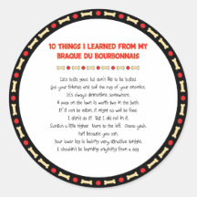 Funny Things I Learned From Braque du Bourbonnais Stickers
