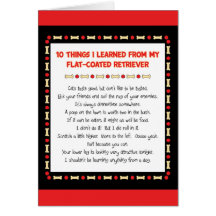 Funny Things I Learned From Flat-Coated Retriever Card