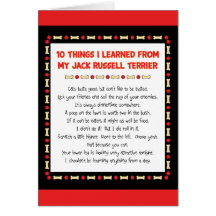 Funny Things I Learned From Jack Russell Terrier Greeting Cards