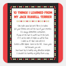 Funny Things I Learned From Jack Russell Terrier Sticker