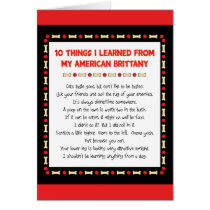 Funny Things I Learned From My American Brittany Greeting Cards