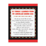 Funny Things I Learned From My American Eskimo Dog Post Card