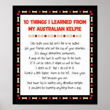 Funny Things I Learned From My Australian Kelpie Posters