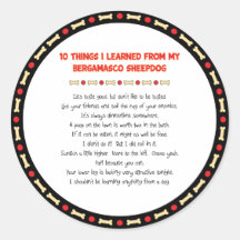 Funny Things I Learned From My Bergamasco Sheepdog Sticker