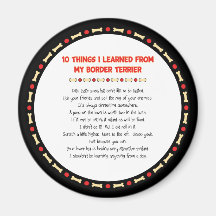 Funny Things I Learned From My Border Terrier Fridge Magnet