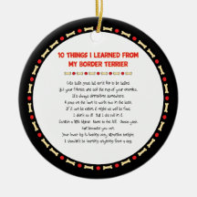 Funny Things I Learned From My Border Terrier Ornaments