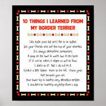 Funny Things I Learned From My Border Terrier Print