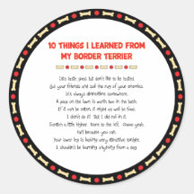 Funny Things I Learned From My Border Terrier Sticker