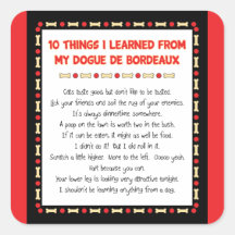 Funny Things I Learned From My Dogue de Bordeaux Stickers