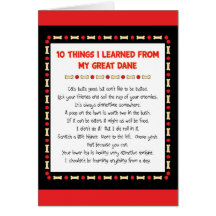 Funny Things I Learned From My Great Dane Greeting Card