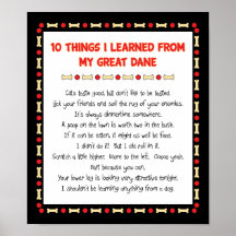 Funny Things I Learned From My Great Dane Print