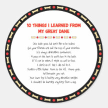 Funny Things I Learned From My Great Dane Sticker