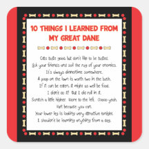Funny Things I Learned From My Great Dane Sticker