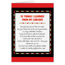 Funny Things I Learned From My Lurcher Greeting Cards