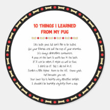 Funny Things I Learned From My Pug Stickers