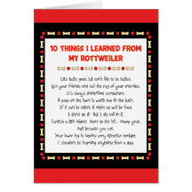 Funny Things I Learned From My Rottweiler Card