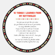 Funny Things I Learned From My Rottweiler Stickers