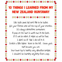 Funny Things I Learned From New Zealand Huntaway Acrylic Cut Out