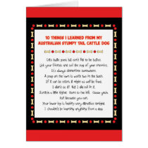 Funny Things I Learned From Stumpy Tail Cattle Dog Cards