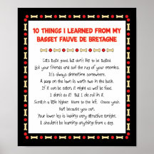 Funny Things Learned From Basset Fauve de Bretagne Print