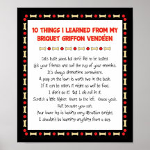 Funny Things Learned From Briquet Griffon Vendéen Print