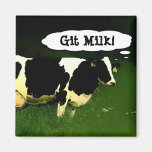 Funny Thinking Cow Refrigerator Magnet