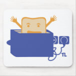 funny toaster icon mousepads