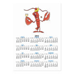 funny toasting lobster cartoon business cards