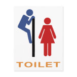 Funny Toilet Sign postcards