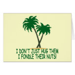 Funny tree hugger greeting cards