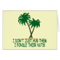 Funny tree hugger cards
