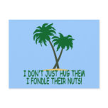 Funny tree hugger postcard