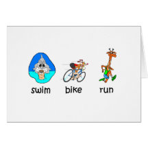 Funny triathlon card