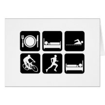 Funny triathlon card