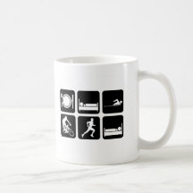 Funny triathlon coffee mugs
